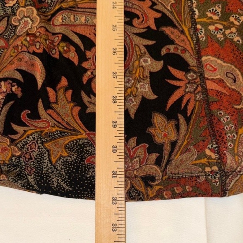 Coldwater Creek Womens Pet. PS Paisley Floral Maxi Skirt Earth Tones Boho A-Line - Picture 7 of 8